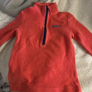 Vine, yard vines, half zip sweater, size small, pink, and navy